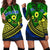 (Custom Personalised) Vanuatu Malampa Province Tribal Pattern Hoodie Dress - LT12 Hoodie Dress Green - Polynesian Pride