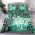 Kosrae Bedding Set - Vintage Floral Pattern Green Color Green - Polynesian Pride