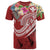 Polynesian Hawaii Kanaka Maoli T Shirt Summer Plumeria (Red) Unisex Red - Polynesian Pride