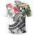 Tonga Polynesian Polo Summer Plumeria (White) Unisex White - Polynesian Pride