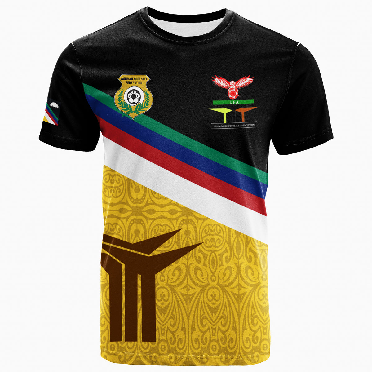 Luganville Football Association T Shirt LT12 Unisex Yellow - Polynesian Pride