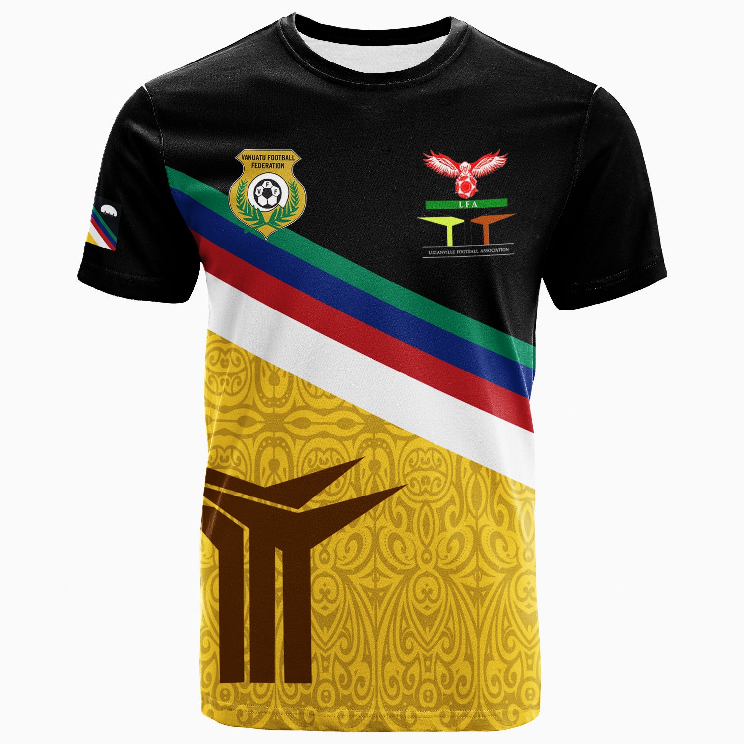 Luganville Football Association T Shirt LT12 Unisex Yellow - Polynesian Pride