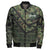 Guam Sleeve Zip Bomber Jacket - Custom Guam Camo Deluxe Polynesian Tattoo Bomber Jacket Unisex Green - Polynesian Pride