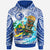 Hawaii Polynesian Custom Hoodie Kailua High School Tiki Tribal Surfriders Polynesian Culture LT10 Blue - Polynesian Pride