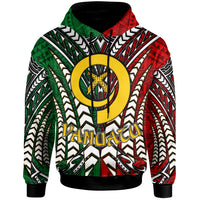 Vanuatu Hoodie Custom Vanuatu Independence Anniversary With Arm Polynesian Patterns Hoodie LT10 Green - Polynesian Pride