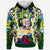 Hawaii Custom Hoodie Kaimuki High School Bulldogs With Hawaiian Sea Turtle and Tribal Patterns LT10 - Polynesian Pride