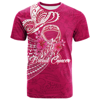 Custom Breast Cancer Pink Ribbon Butterfly Polynesian Pink Version T Shirt LT12 Unisex Pink - Polynesian Pride