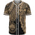 Federated States Of Micronesia Polynesian Baseball Shirt - Tribal Wave Tattoo Gold Unisex Gold - Polynesian Pride