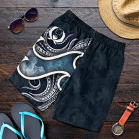 Pohnpei Islands Polynesian Men's Shorts - Ocean Style Blue - Polynesian Pride