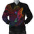 Marshall Islands Men's Bomber Jacket - Butterfly Polynesian Style Black - Polynesian Pride