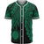 Northern Mariana Islands Polynesian Baseball Shirt - Tribal Wave Tattoo Green Unisex Green - Polynesian Pride