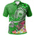 Samoa Polo Shirt Turtle Plumeria (Green) Unisex Green - Polynesian Pride