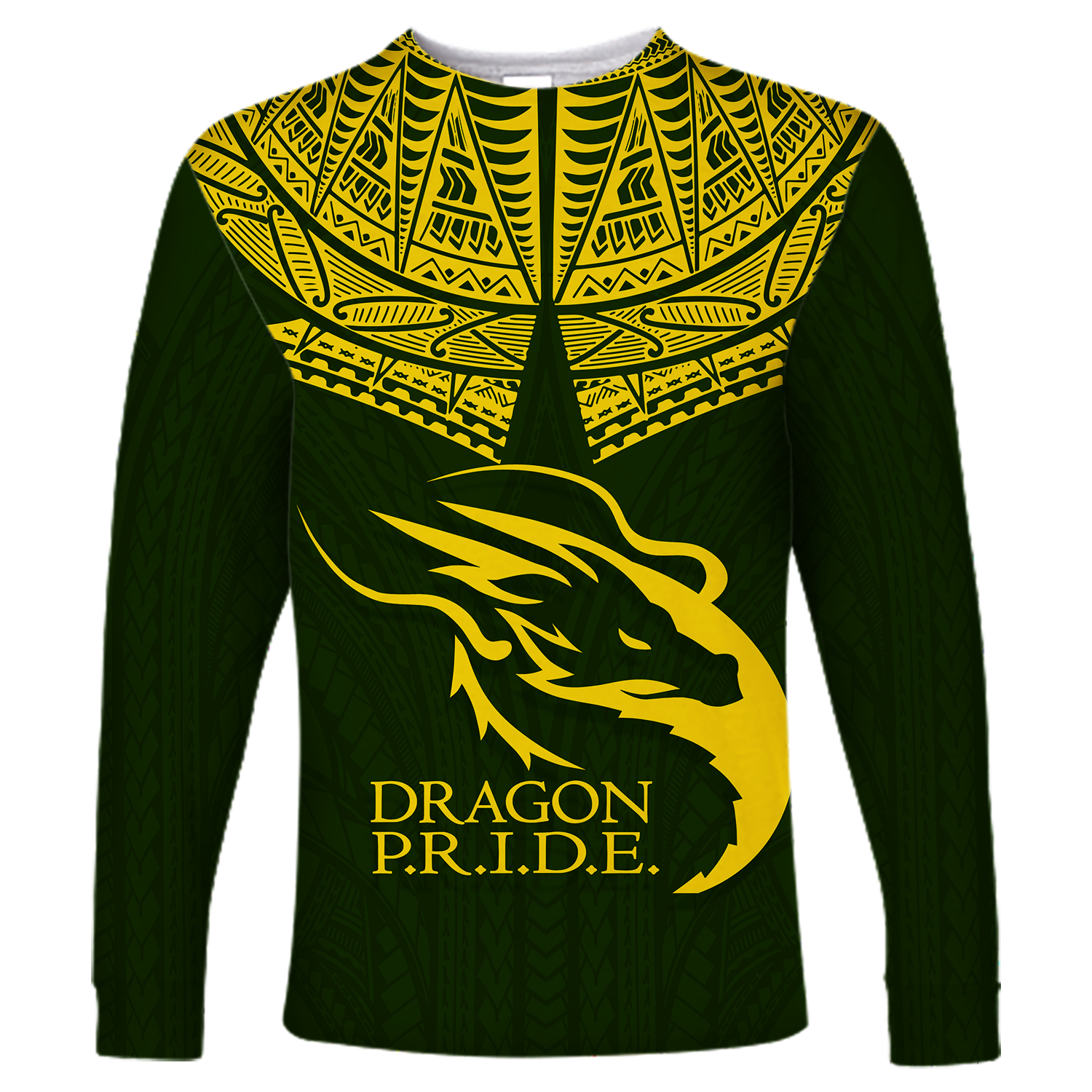 (Custom Personalised) Hawaii Honokaa High & Intermediate School Long Sleeve Shirt - LT12 Unisex Green - Polynesian Pride