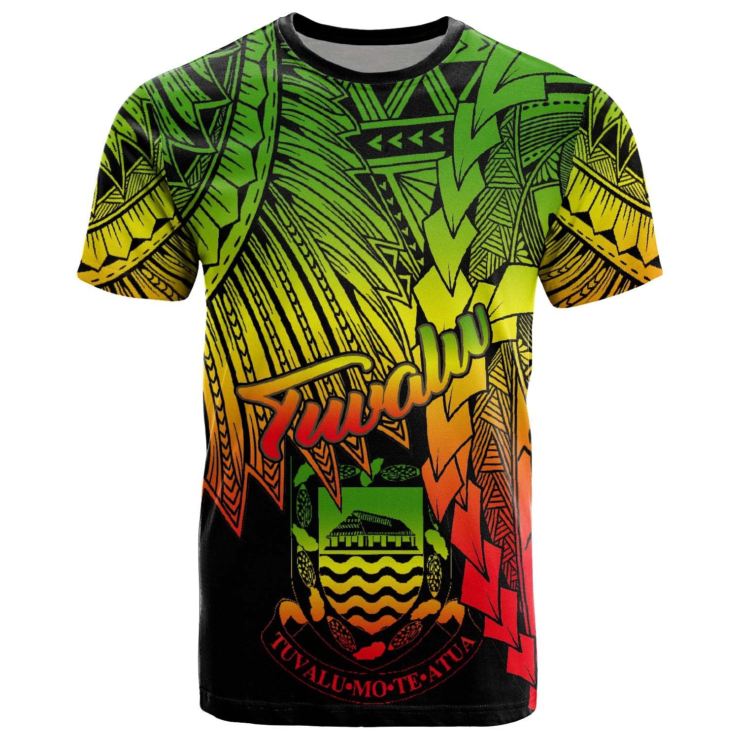 Tuvalu Polynesian T Shirt Tribal Wave Tattoo Reggae Unisex Reggae - Polynesian Pride