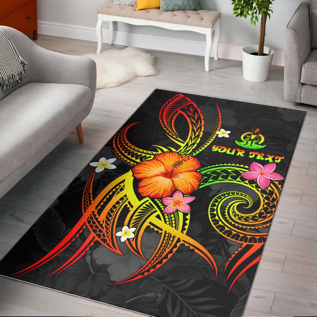 Vanuatu Polynesian Personalised Area Rug - Legend of Vanuatu (Reggae) Reggae - Polynesian Pride