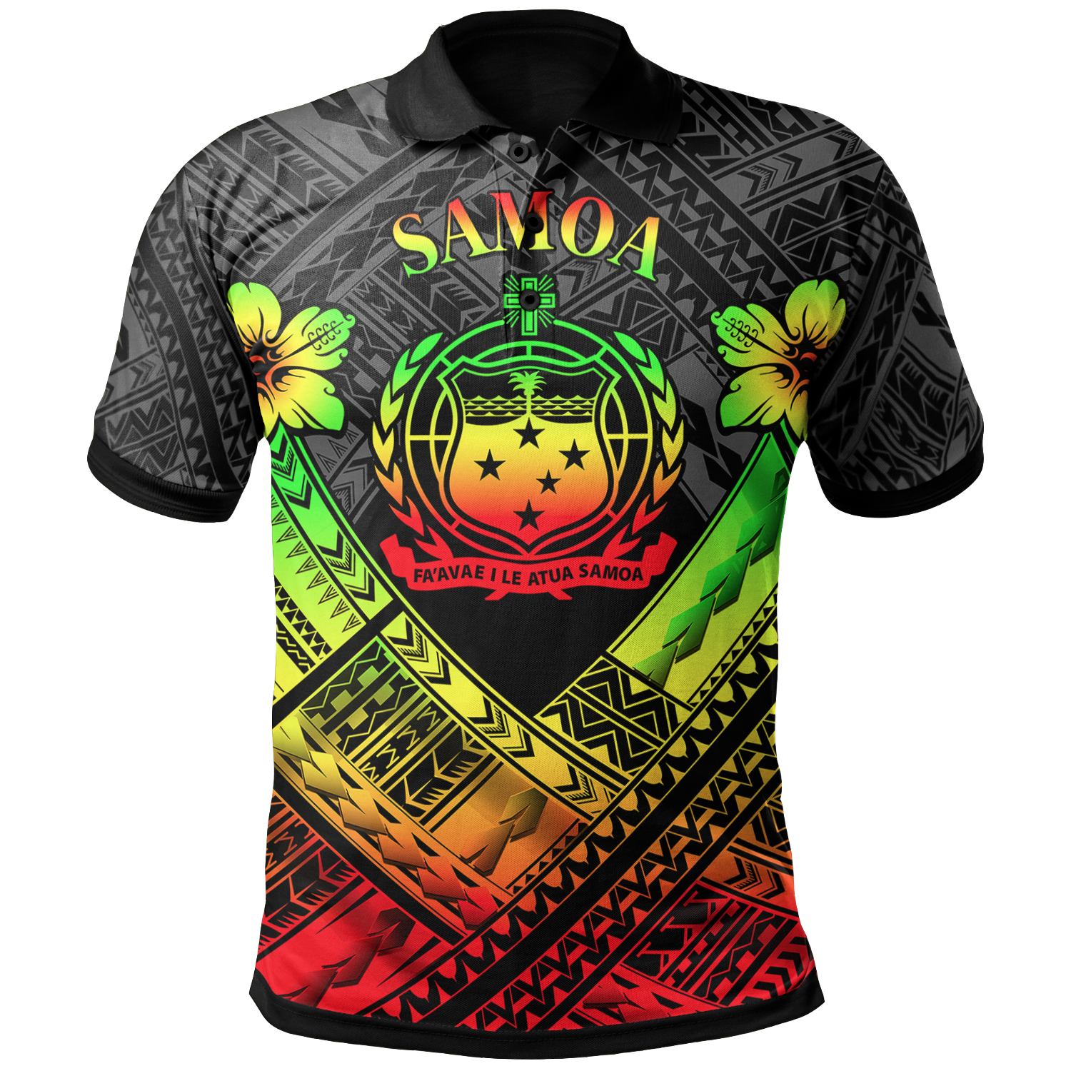 Samoa Polynesian Polo Shirt Samoa Reggae Seal Camisole Hibiscus Style Unisex Reggae - Polynesian Pride