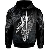 Tonga Polynesian Hoodie Legend White Version Unisex Black - Polynesian Pride