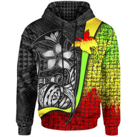 Papua New Guinea Polynesian Hoodie Reggae Turtle with Hook Unisex REGGAE - Polynesian Pride