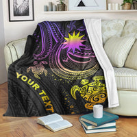 Nauru Custom Personalised Premium Blanket - Pink Turtle White - Polynesian Pride