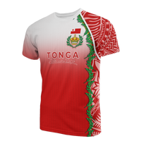 Tonga T Shirt Tonga Flag Royal Crown Unisex Red - Polynesian Pride