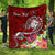 Fiji Custom Personalised Premium Quilt - Turtle Plumeria (Red) Red - Polynesian Pride