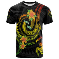Chuuk Custom T Shirt Reggae Plumeria Flowers with Spiral Patterns Unisex Art - Polynesian Pride