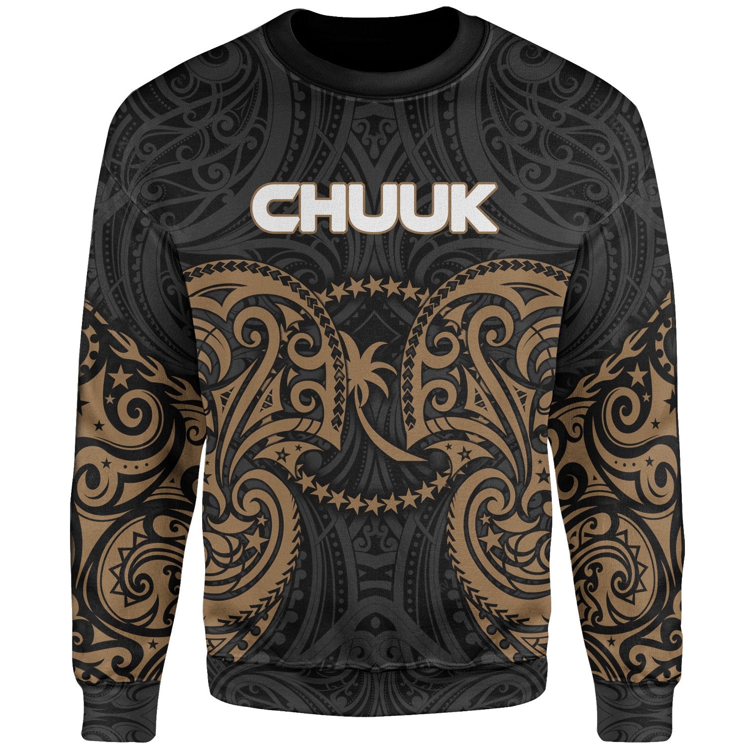 Chuuk Polynesian Sweater - Spirit Style Gold Unisex Gold - Polynesian Pride