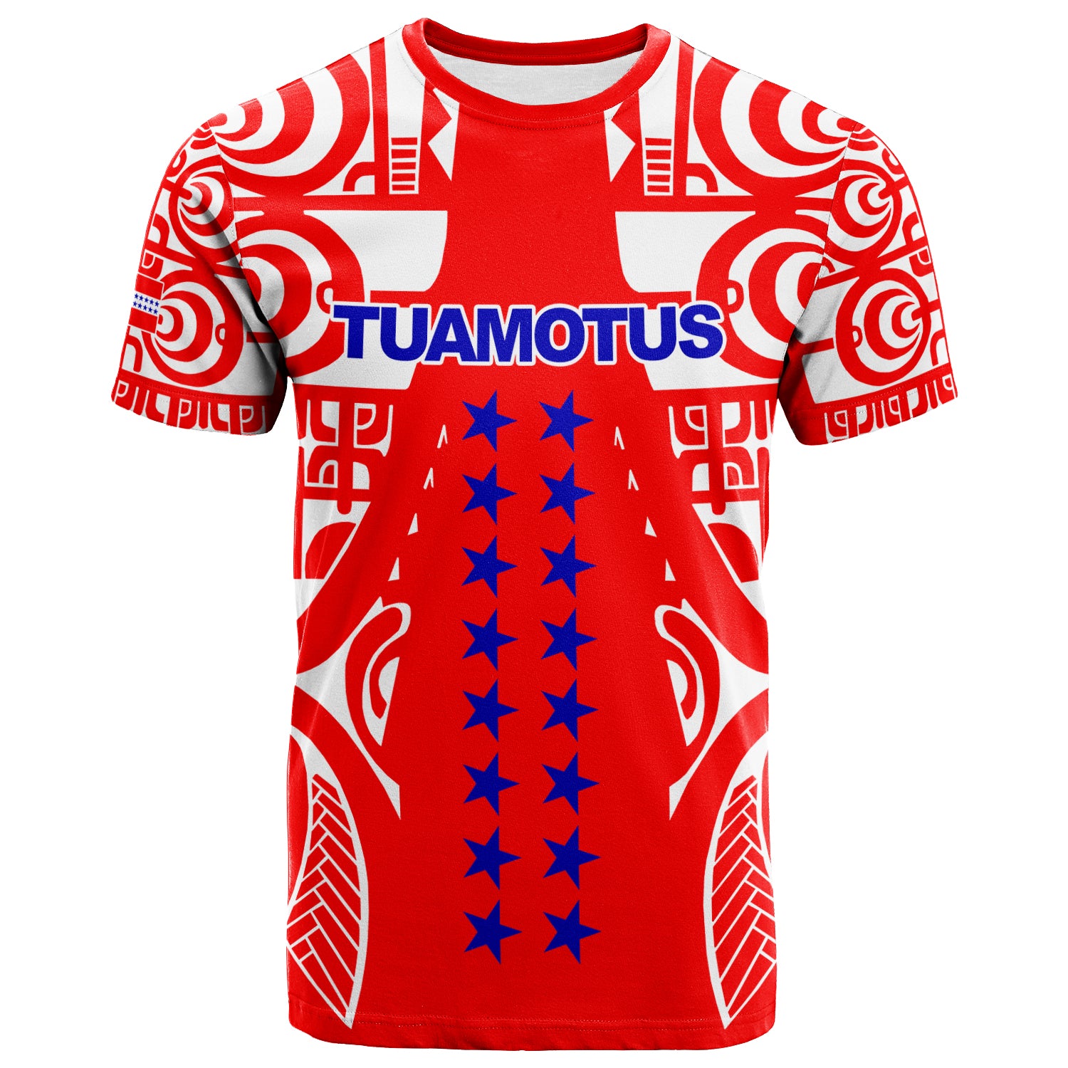 Tuamotu Archipelago Tribal Tattoo T Shirt LT12 Unisex Red - Polynesian Pride