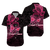 Breast Cancer Pink Ribbon Butterfly Polynesian Black Version Hawaiian Shirt - LT12 Unisex Black - Polynesian Pride