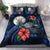 Niue Polynesian Bedding Set - Blue Turtle Hibiscus Blue - Polynesian Pride