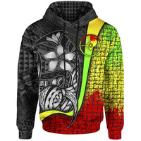 Yap Micronesian Hoodie Reggae Turtle with Hook Unisex REGGAE - Polynesian Pride