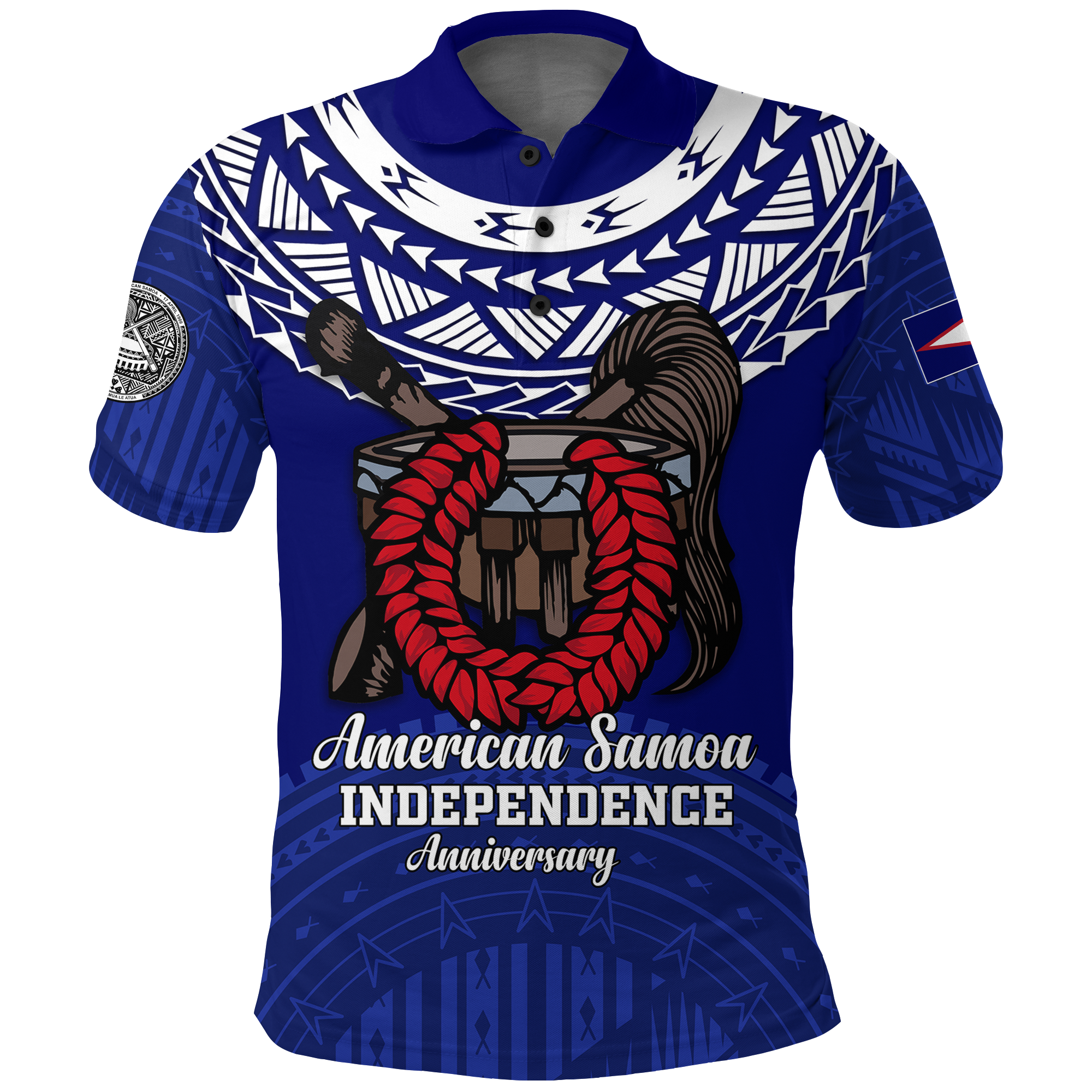 American Samoa Independence Anniversary Pride Polo Shirt LT12 Unisex Blue - Polynesian Pride