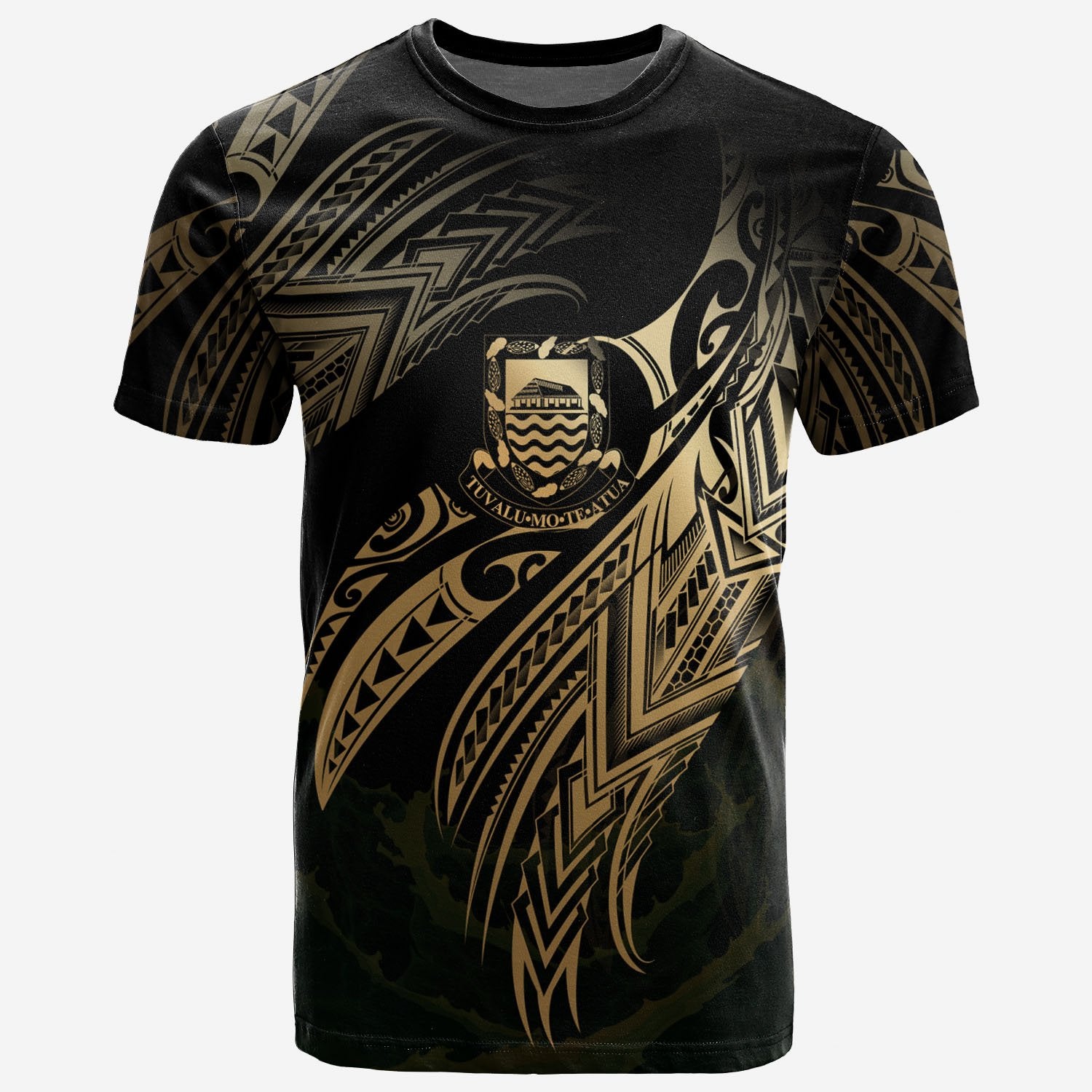 Tuvalu Polynesian T Shirt Tuvaluan Legend Gold Version Unisex Art - Polynesian Pride