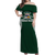 Takuilau College Tongan Patterns Off Shoulder Long Dress - LT12 Long Dress Green - Polynesian Pride