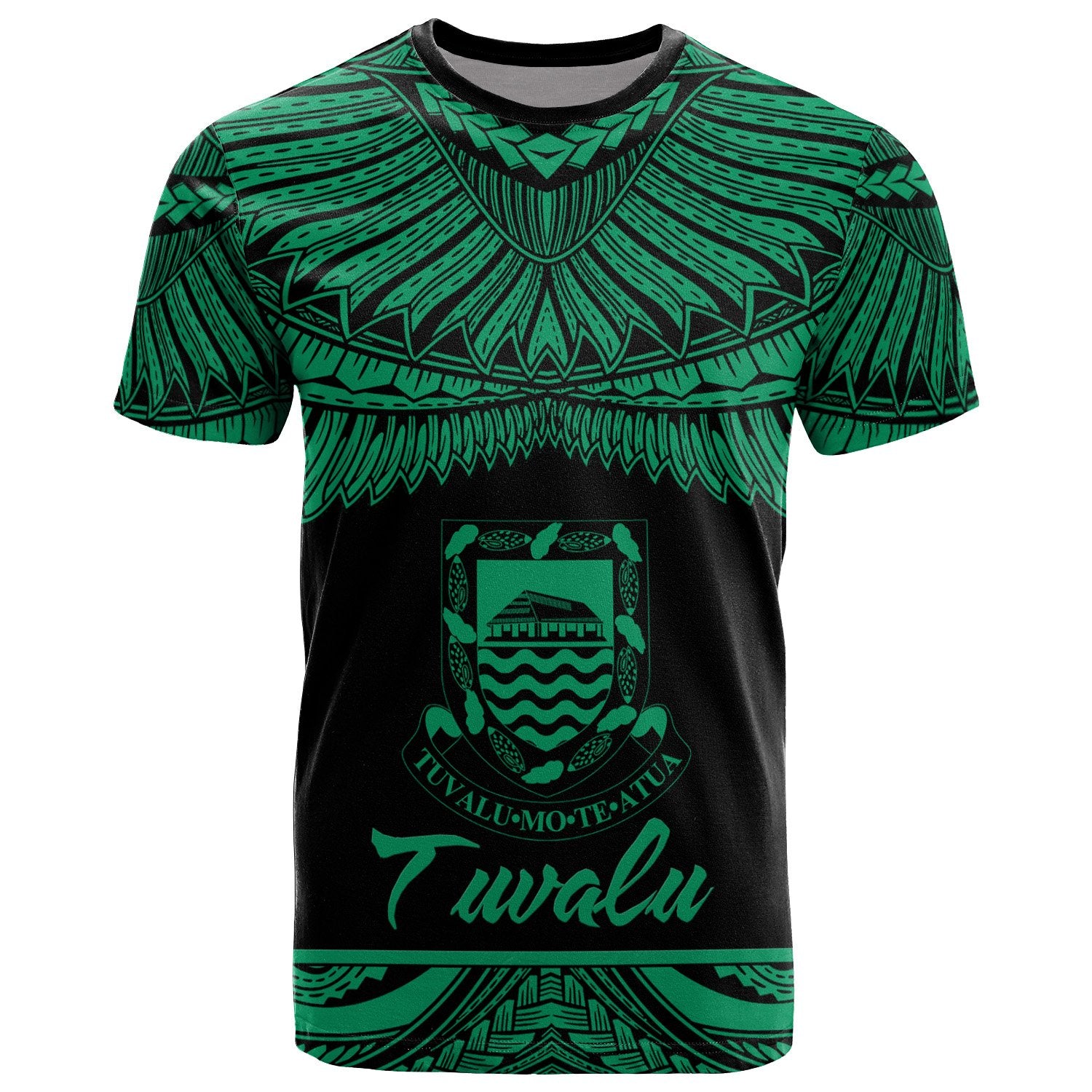 Tuvalu Polynesian T Shirt Tuvaluan Pride Green Version Unisex Green - Polynesian Pride