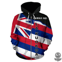 Hawaii Lakuokoa Flag Zip up Hoodie - Polynesian Pride