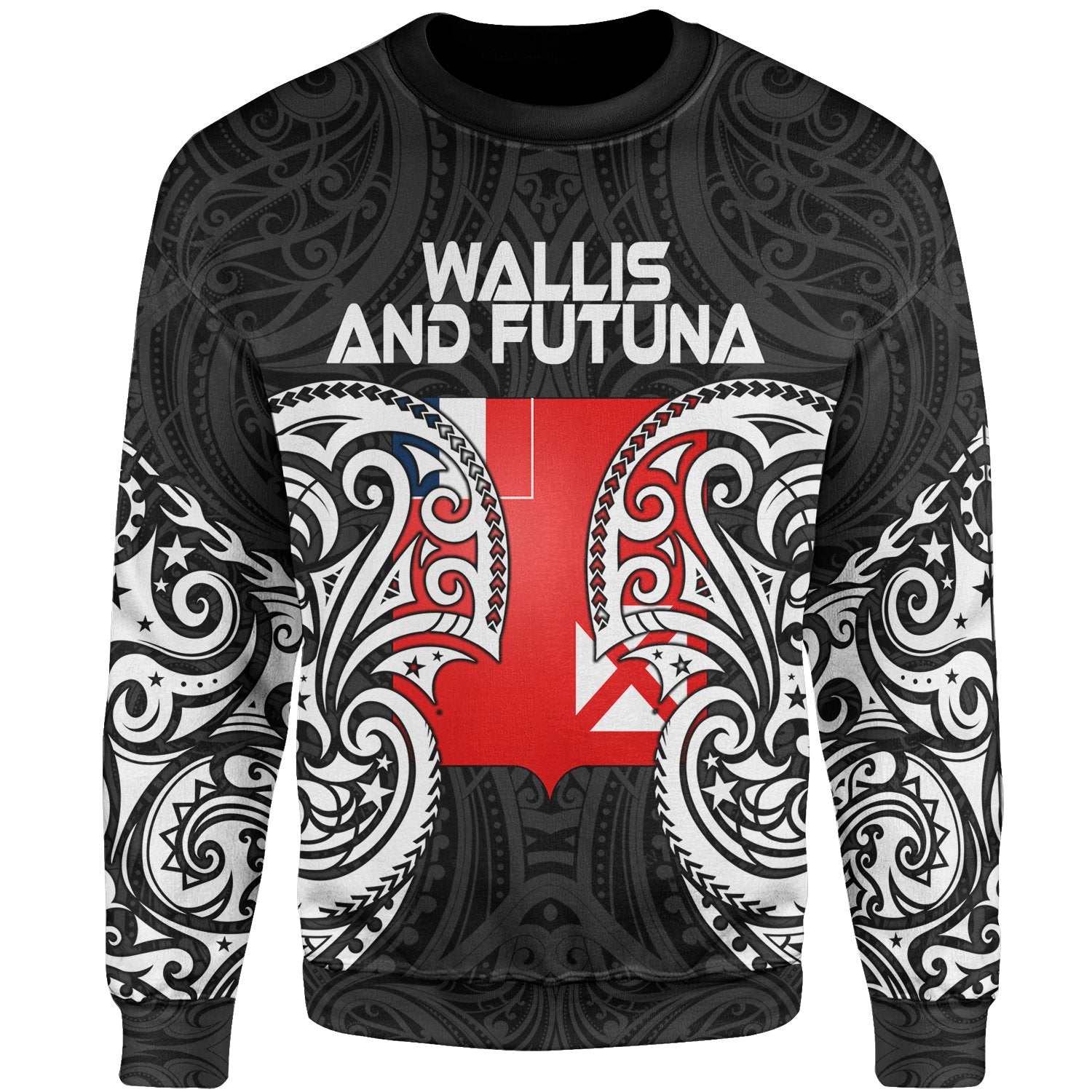 Wallis and Futuna Polynesian Sweater - Spirit Style White Unisex White - Polynesian Pride