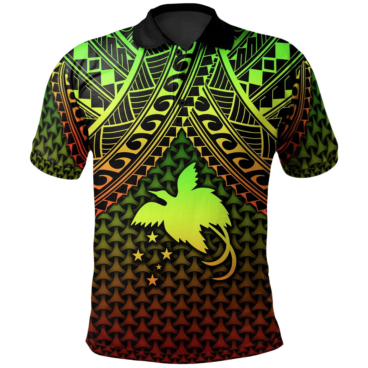 Polynesian Papua New Guinea Custom Polo Shirt Reggae Vintage Polynesian Patterns Unisex Reggae - Polynesian Pride