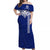 Hawaii Waiakea High School Polynesian Tribal Off Shoulder Dress - LT12 Long Dress Blue - Polynesian Pride