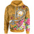 Pohnpei Hoodie Turtle Plumeria (Gold) Unisex Gold - Polynesian Pride