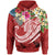 Papua New Guinea Polynesian Hoodie Summer Plumeria (Red) Unisex Red - Polynesian Pride