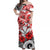 Hawaii Off Shoulder Long Dress Polynesian and Red Hibiscus LT13 Women Red - Polynesian Pride