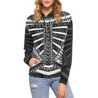 Polynesian Tattoo All Over Hoodie White - Polynesian Pride