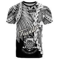 Tuvalu Polynesian T Shirt Tribal Wave Tattoo White Unisex White - Polynesian Pride
