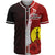 New Caledonia Polynesian Baseball Shirt - Coat Of Arm With Hibiscus Unisex Red - Polynesian Pride