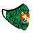 Tonga Plain Royal Green Tribal Mask Green - Polynesian Pride