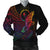 Chuuk State Men's Bomber Jacket - Butterfly Polynesian Style Black - Polynesian Pride