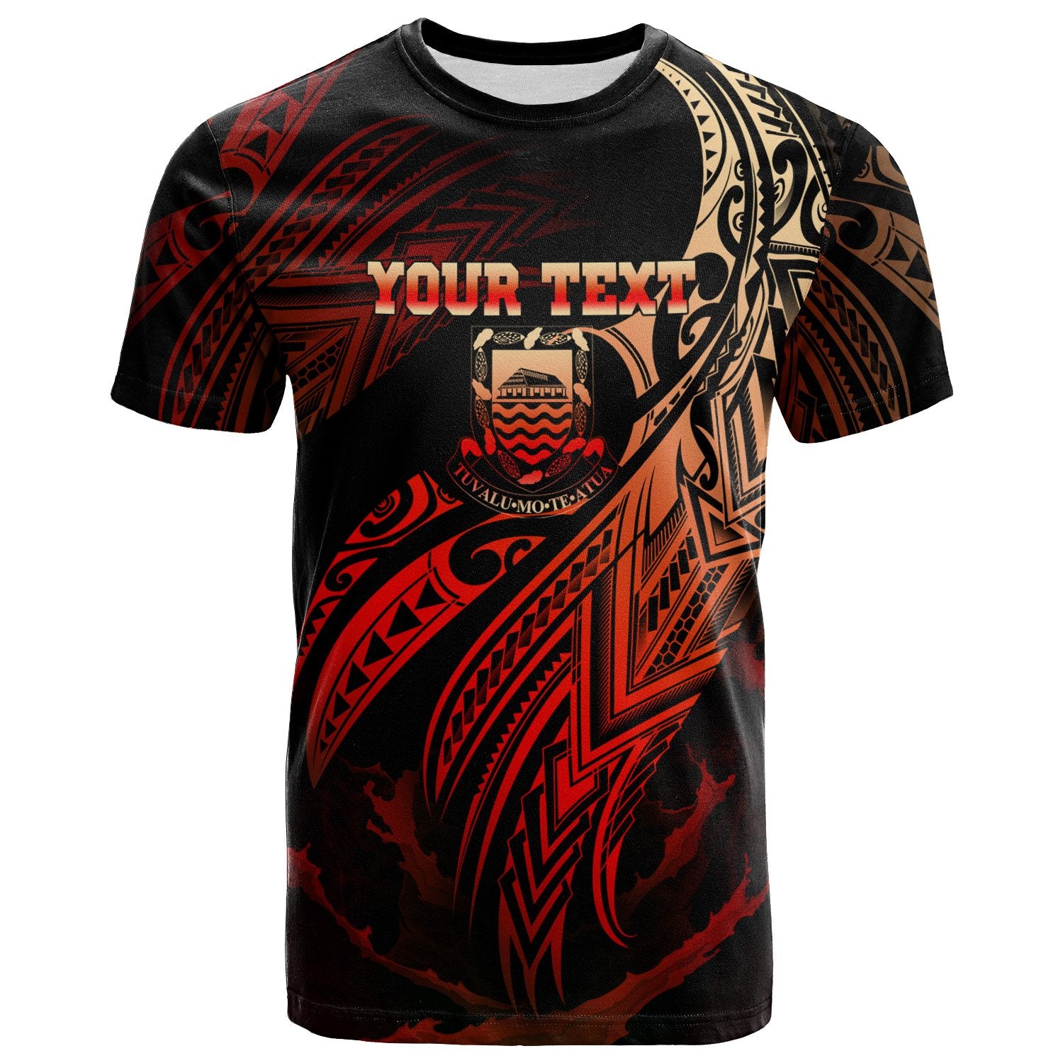 Tuvalu Polynesian Custom T Shirt Tuvaluan Legend Red Version Unisex Red - Polynesian Pride