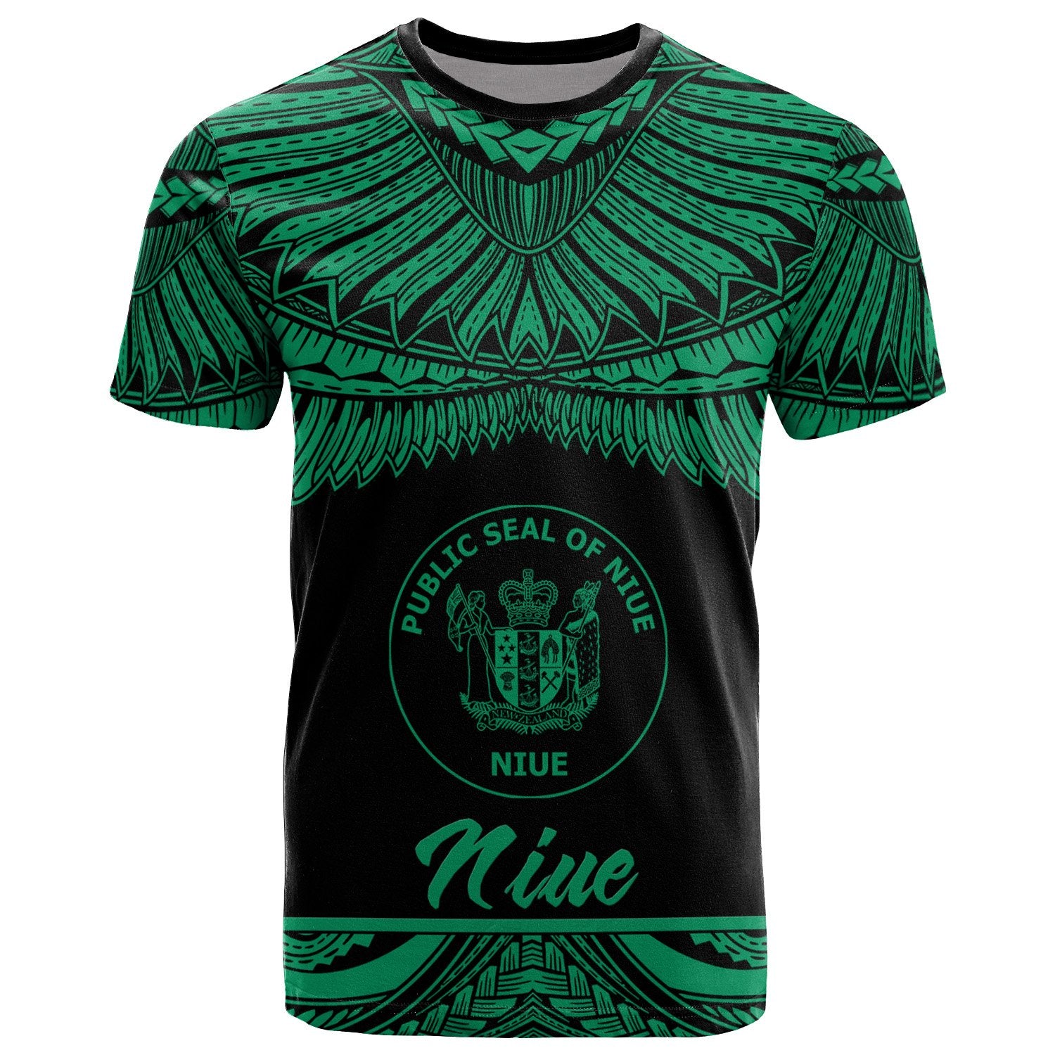 Niue Polynesian T Shirt Niue Pride Green Version Unisex Green - Polynesian Pride