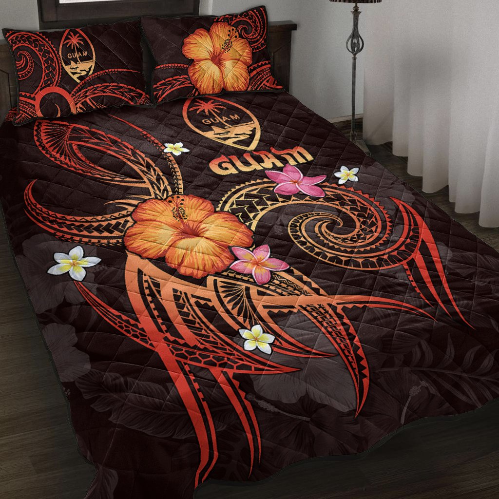 Guam Polynesian Quilt Bed Set - Legend of Guam (Red) Red - Polynesian Pride